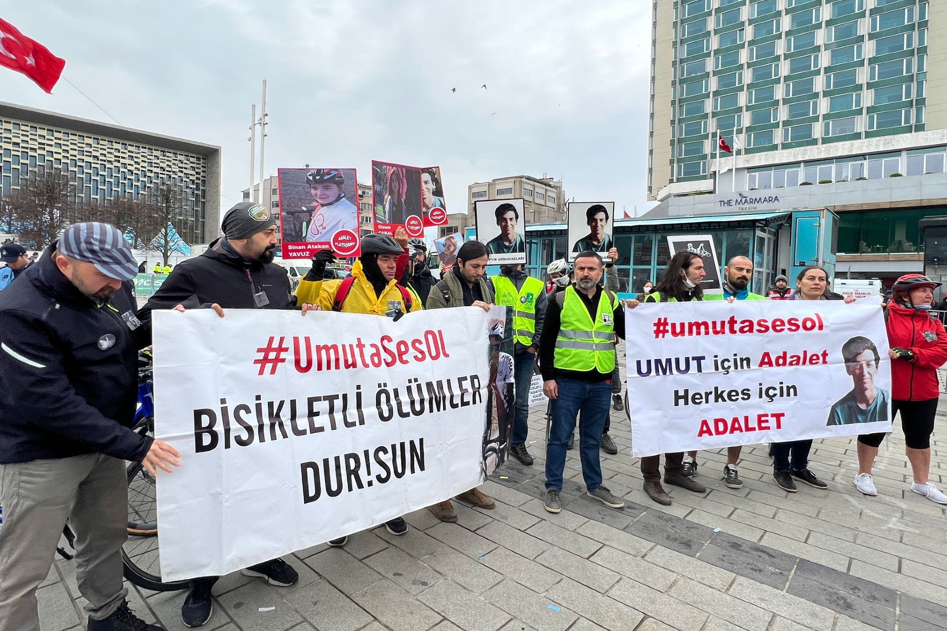 Umut Gündüz'ün ailesinin bisiklet turunda yapmak istediği açıklama engellendi