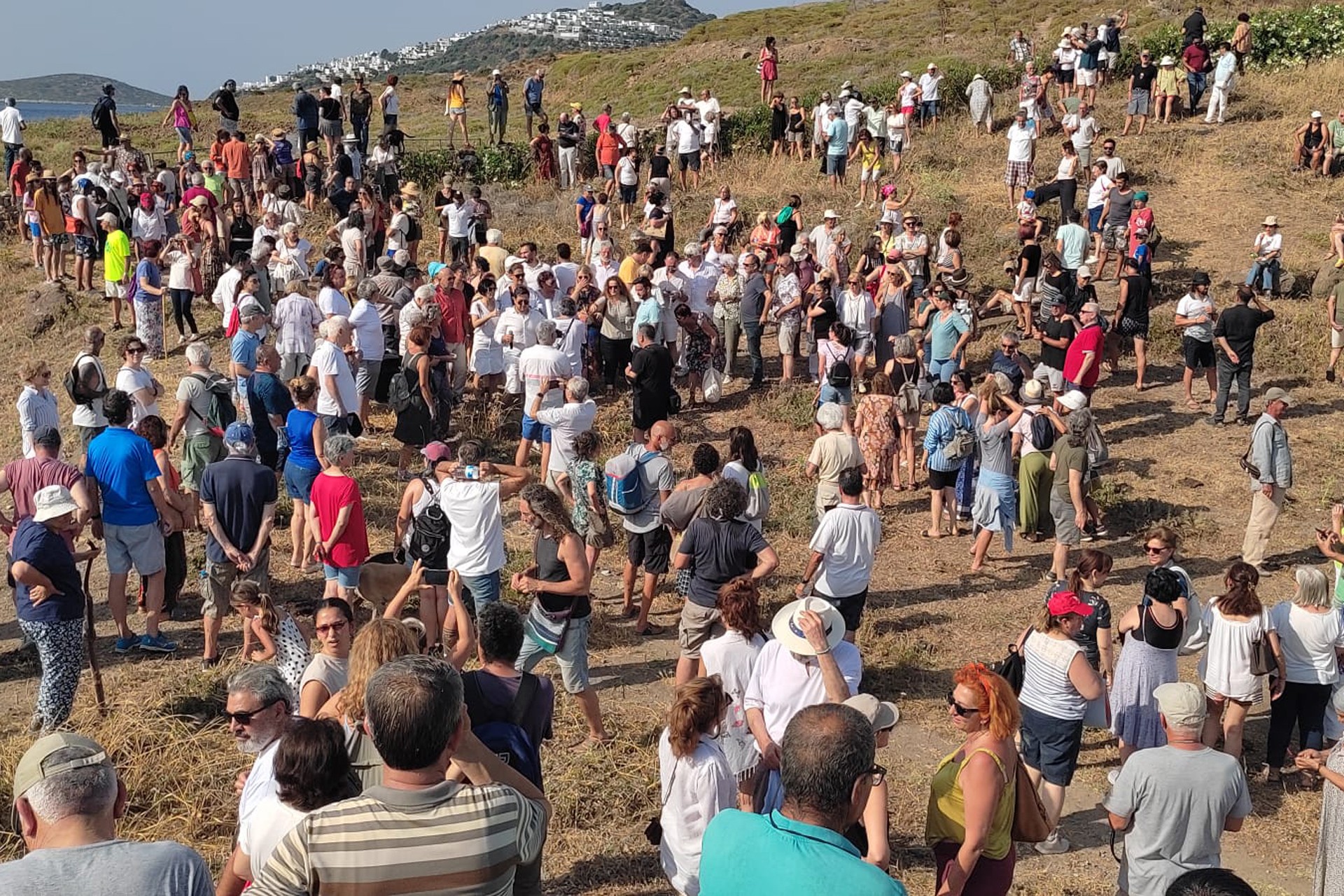 Bodrum Kent Konseyi'nin basın açıklamasından bir fotoğraf.