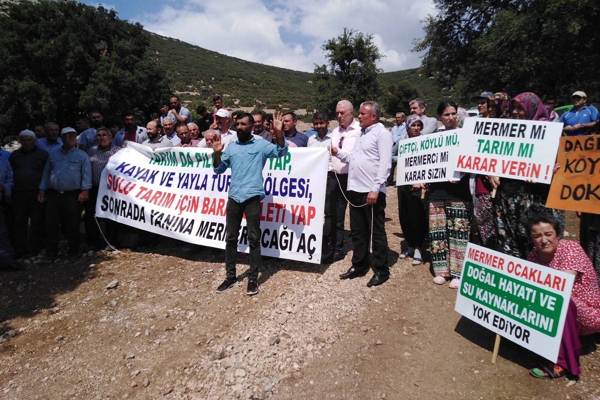 Denizli Tavas halkı: Bölgemizde mermer ocağı istemiyoruz