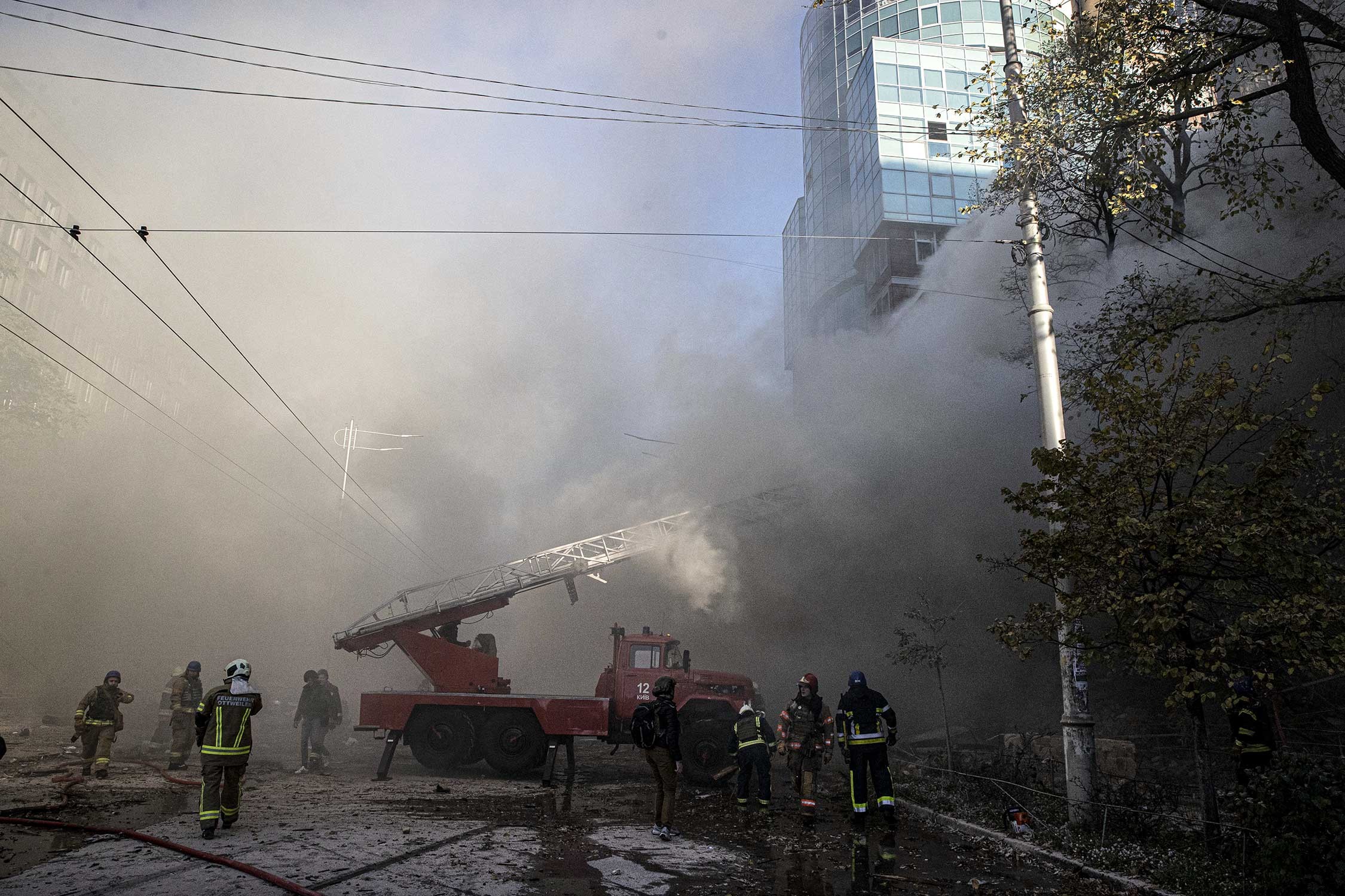 Ukrayna'nın başkenti Kiev'deki patlama alanı