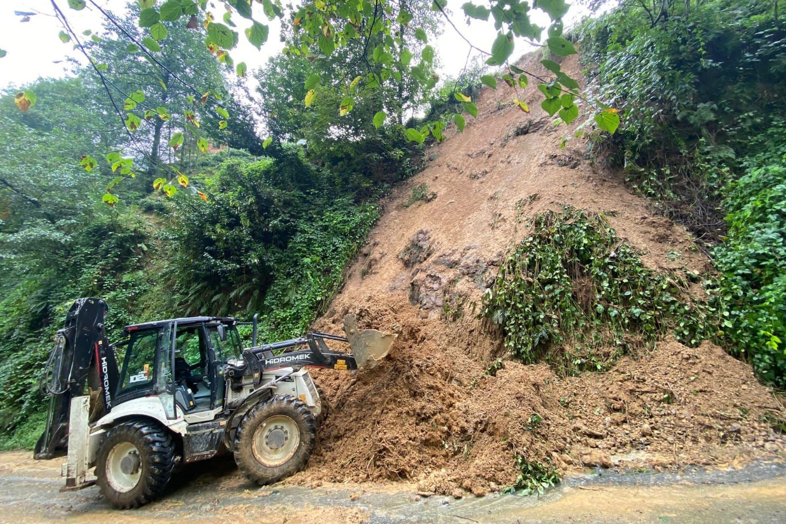 Rize'de yağış ve toprak kayması nedeniyle 31 köyün yolu kapandı