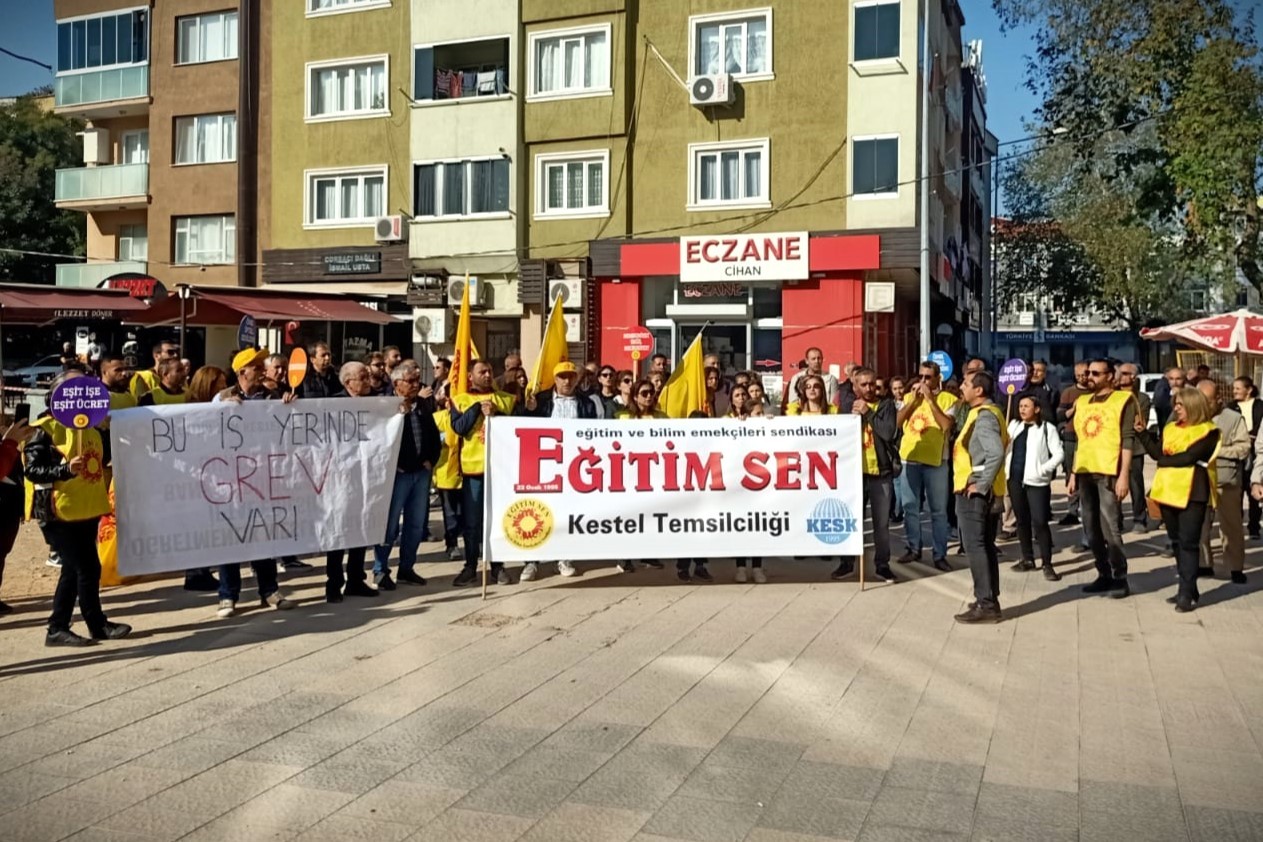 eğitim sen, bursa kestel'de eylemde