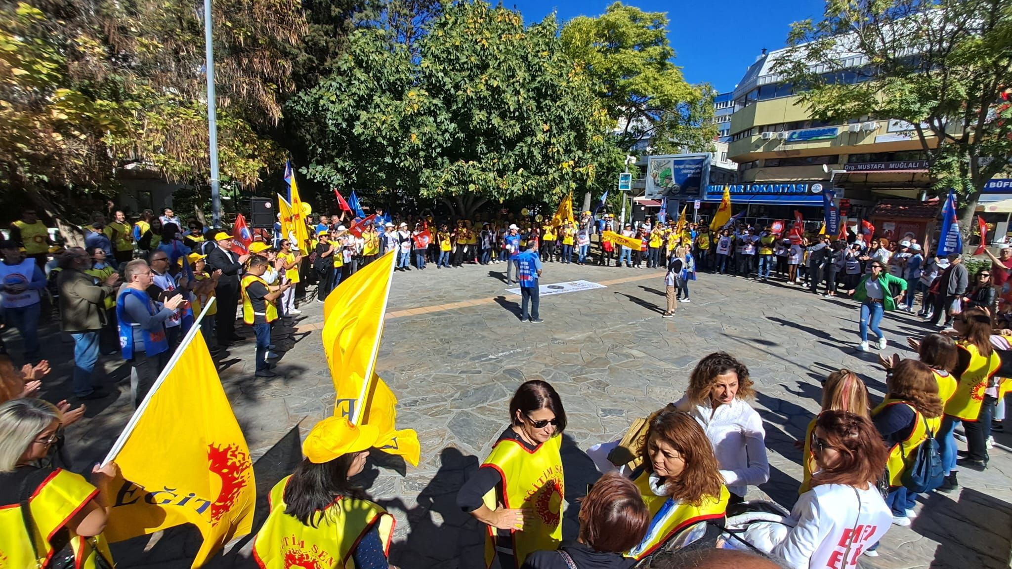 Muğla'da öğretmenlerin eylemi