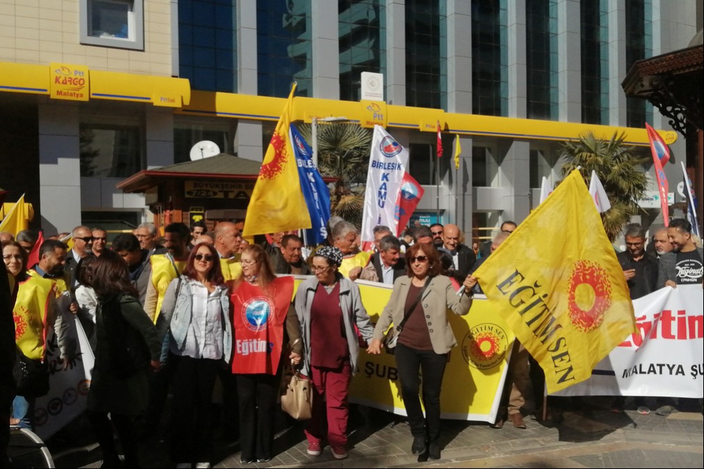 Malatya'da öğretmenlerin eylemi