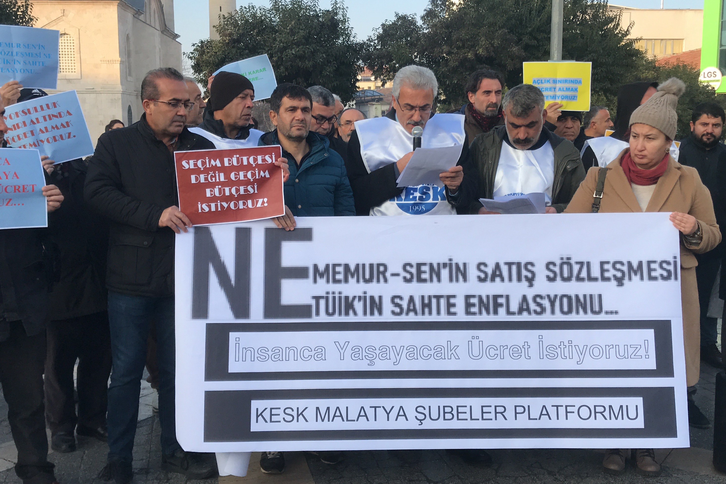 KESK Malatya Şubeler Platformu: Ne Memur Sen’in satış sözleşmesi, ne TÜİK’in sahte enflasyonu insanca yaşayacak ücret istiyoruz