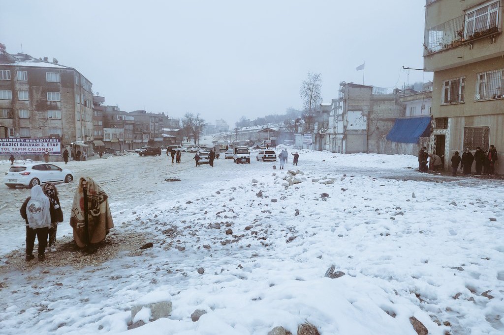 Antep'te kar yağışı 