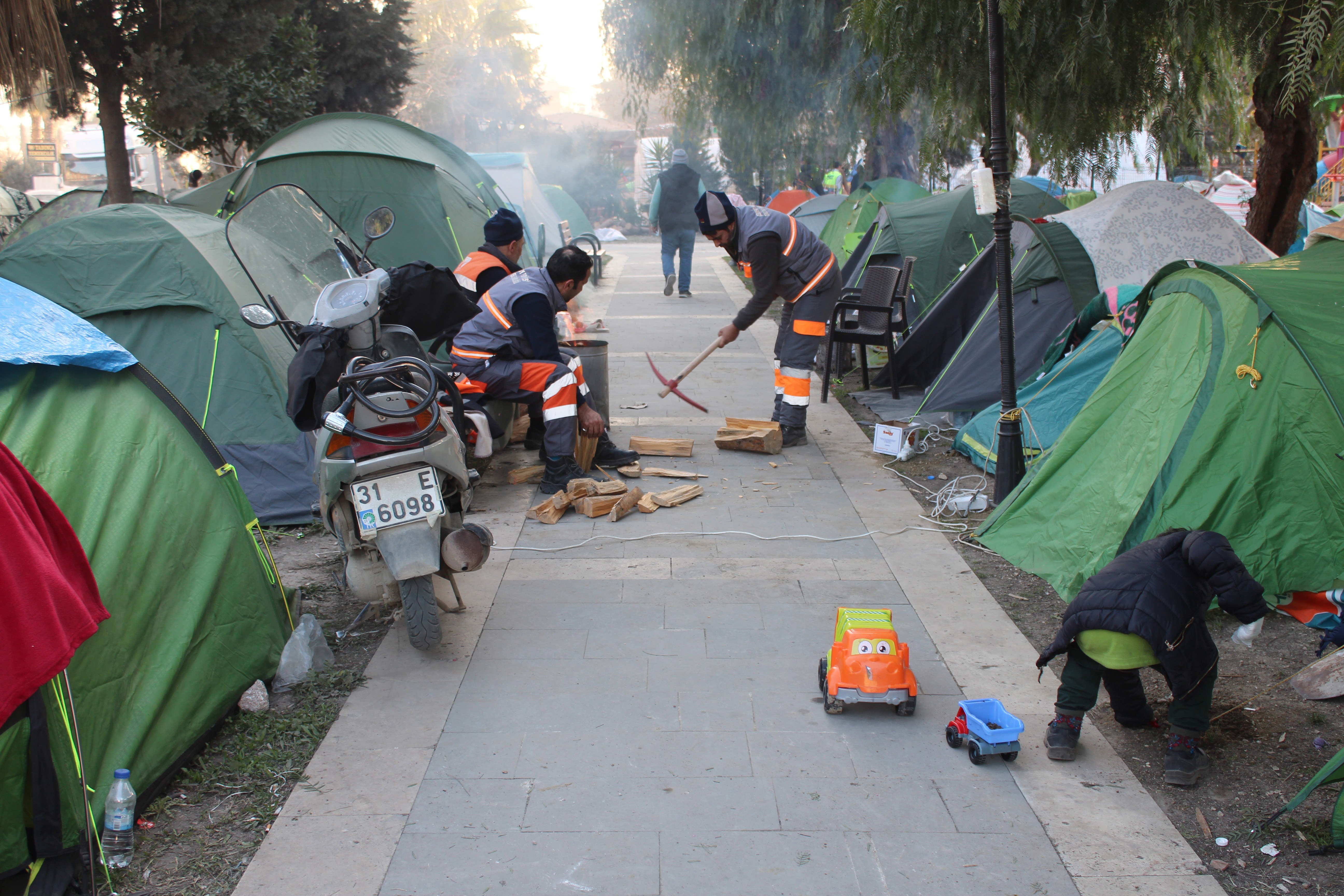 İskenderun'da çadırlar 