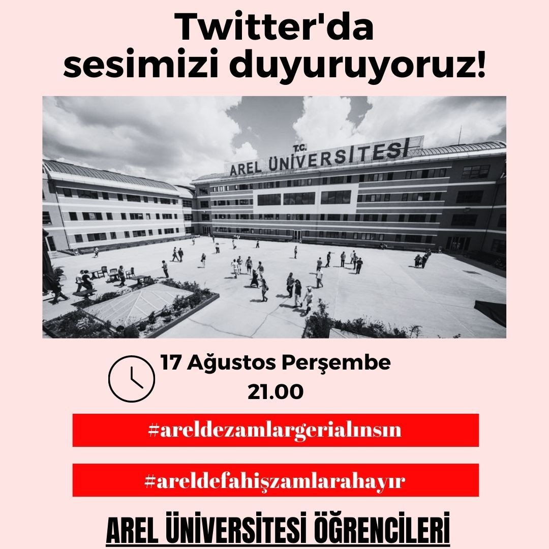 İstanbul Arel Üniversitesi öğrencilerinin hazırladığı duyuru afişi