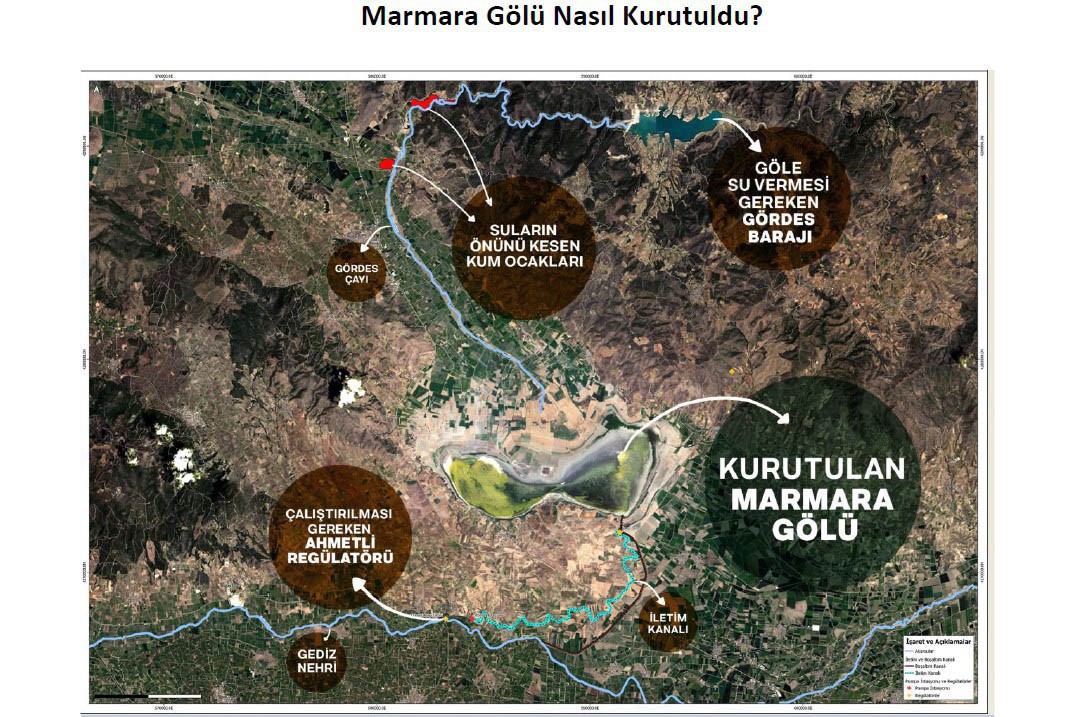 Marmara Gölü'nün kuruması