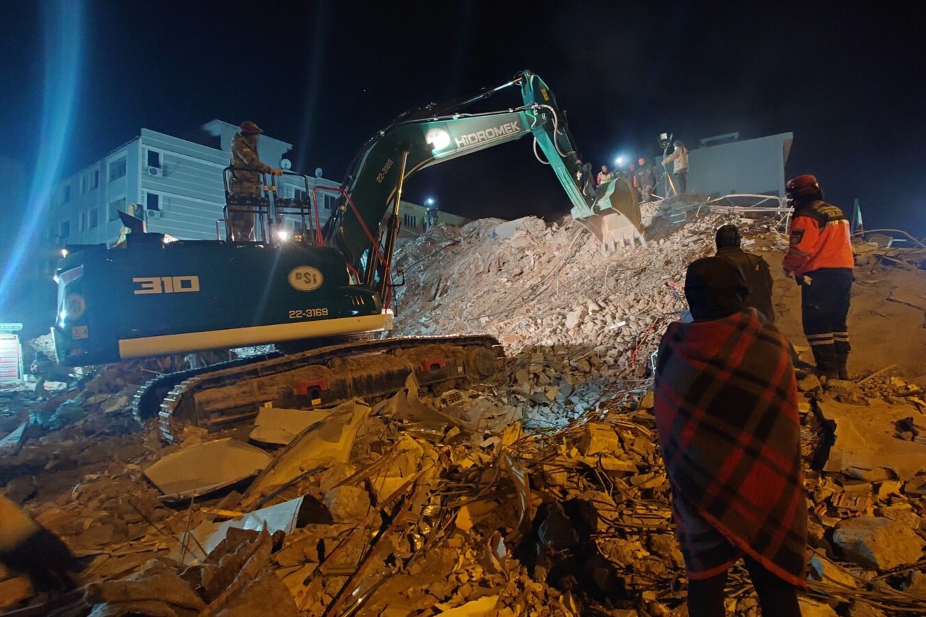 Adıyaman'da bulunan ve Maraş merkezli depremde yıkılan Isias Hotel'in enkazı