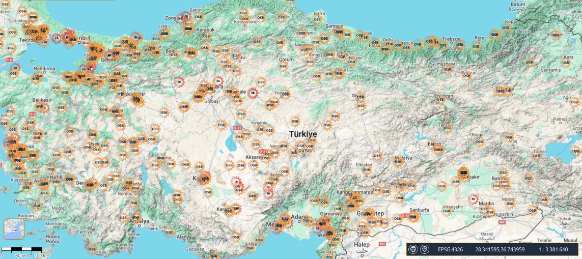 Güncel OSB haritası