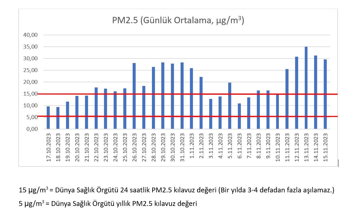 30 günlük ölçüm grafiği