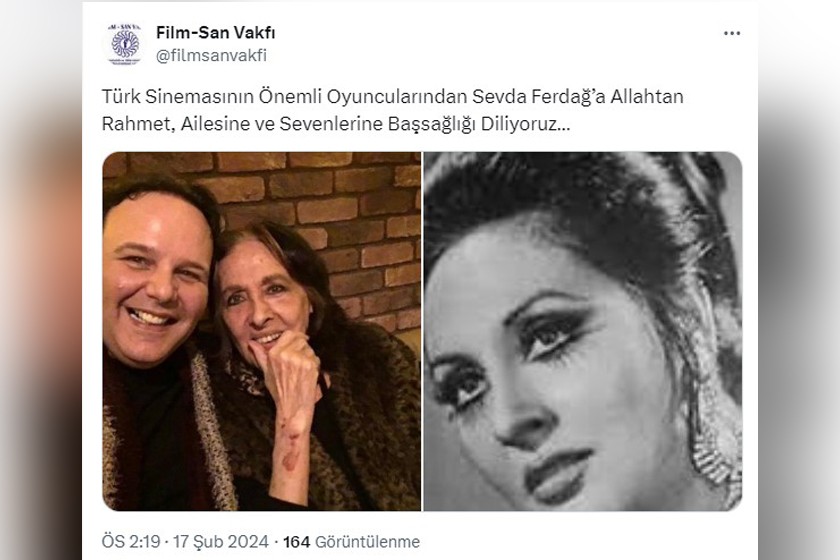 Oyuncu Sevda Ferdağ hayatını kaybetti