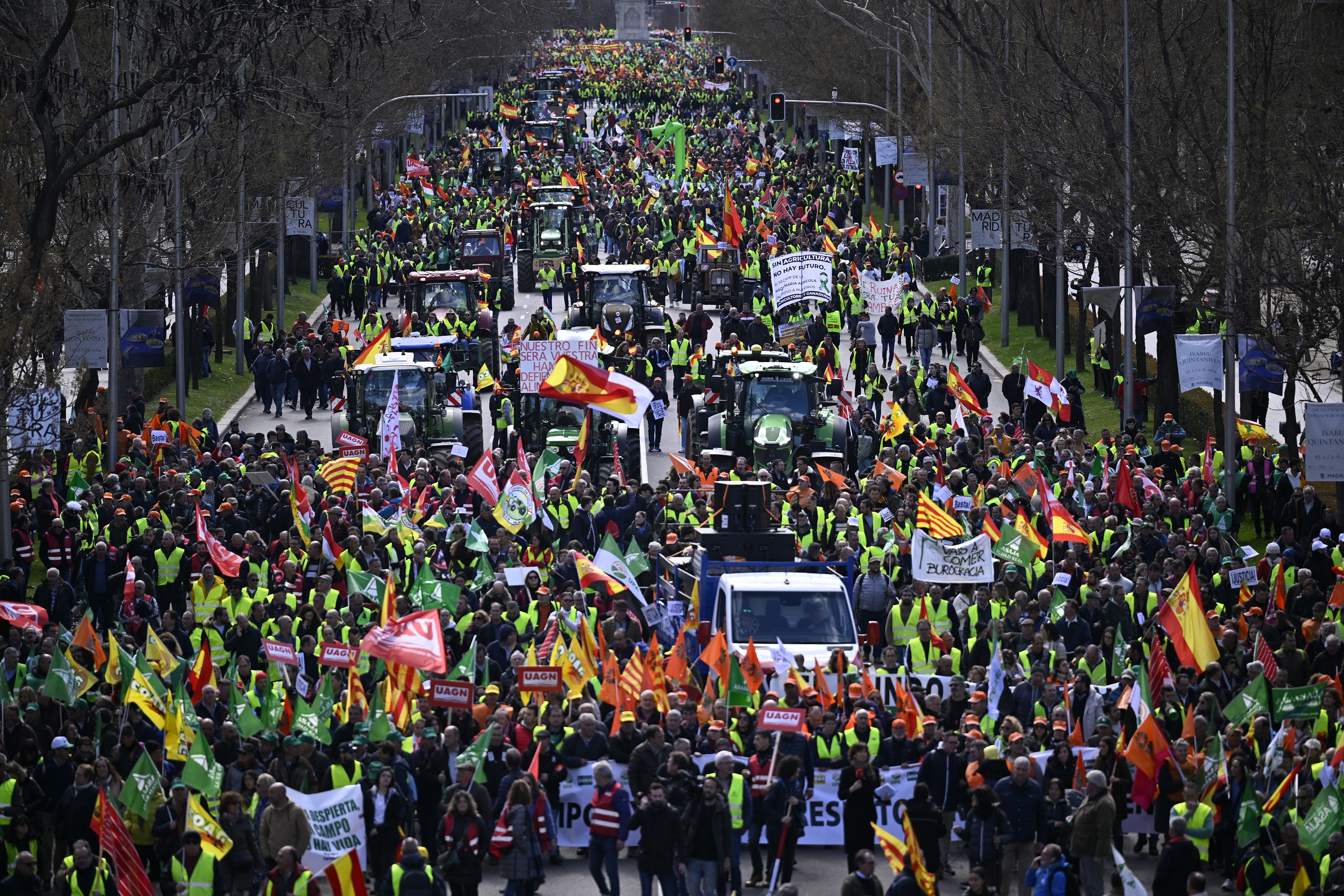 Madrid'de çiftçi eylemi