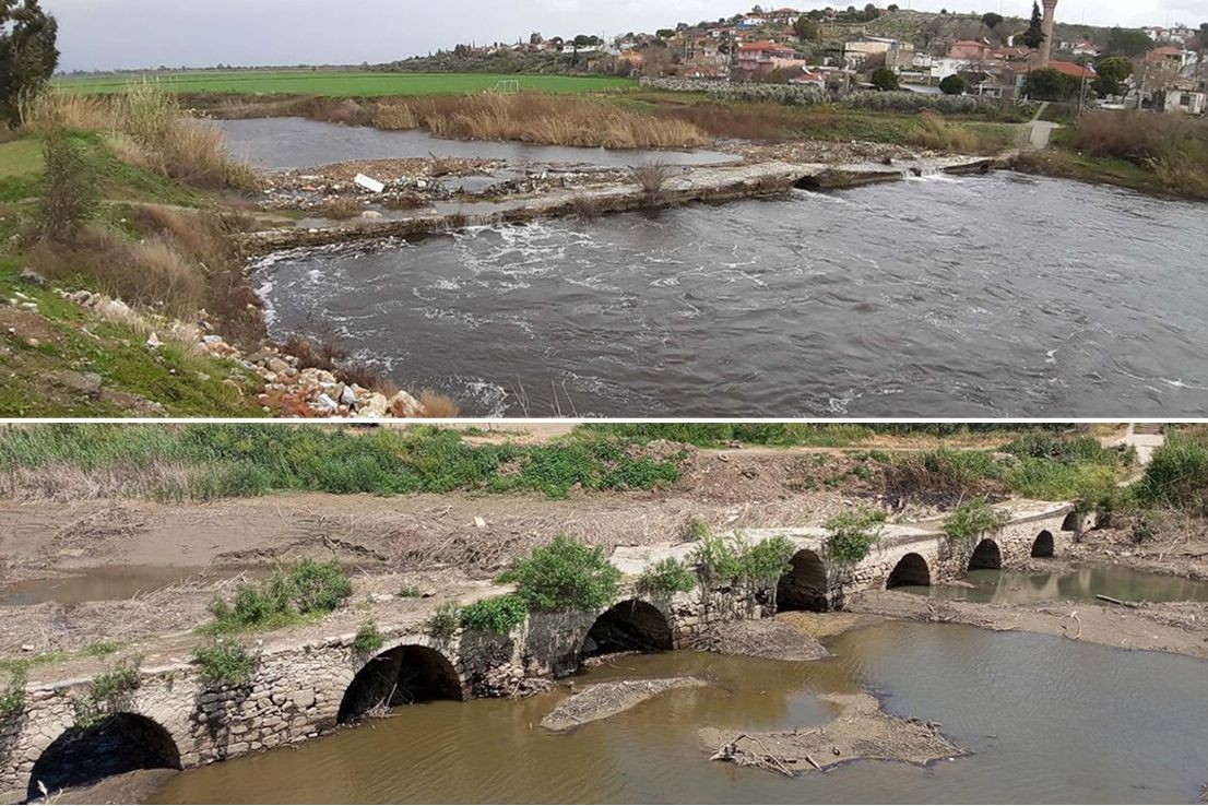 Büyük Menderes'in bir bölümü kurudu; kirlilik arttı