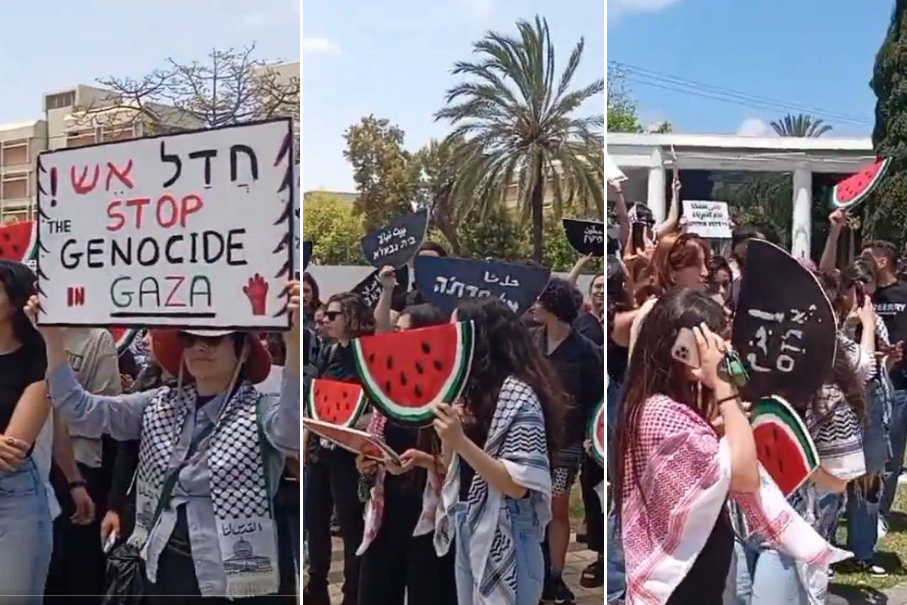 Tel Aviv Üniversitesinde Nakba protestosu