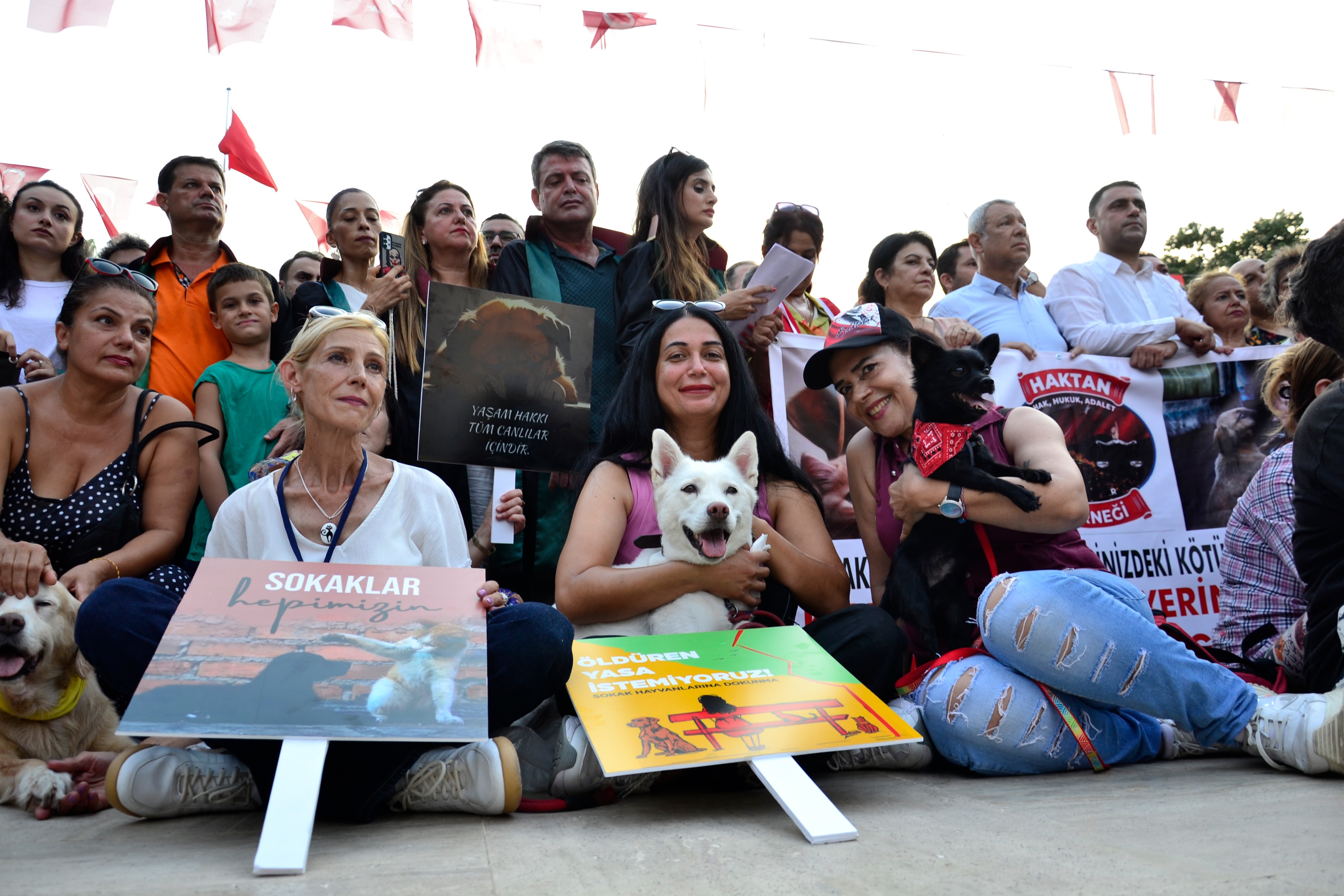 Adana'da sokak hayvanları yasasına karşı açıklama yapıldı