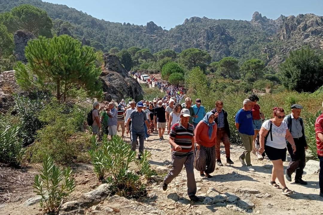 Latmos'un kalbinde bilirkişi keşfi yapıldı, yöre halkı protesto etti