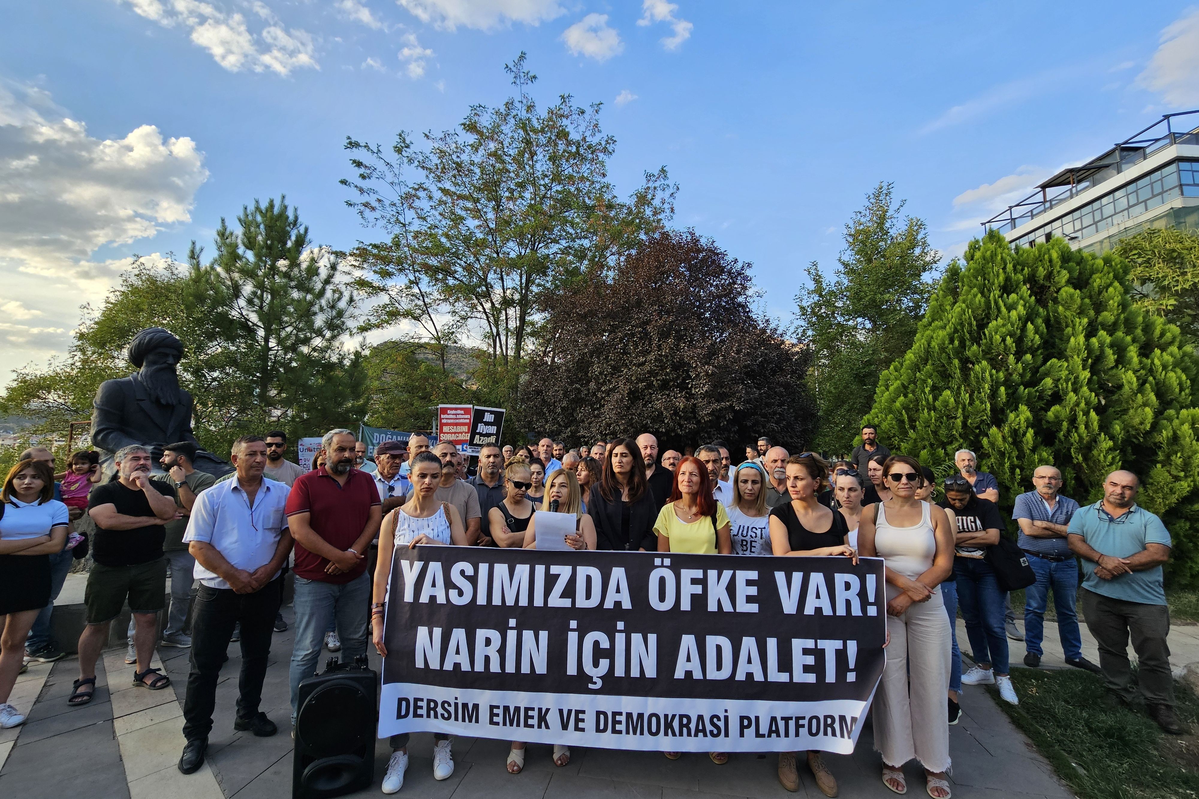 Dersim'de Narin için yapılan eylem.