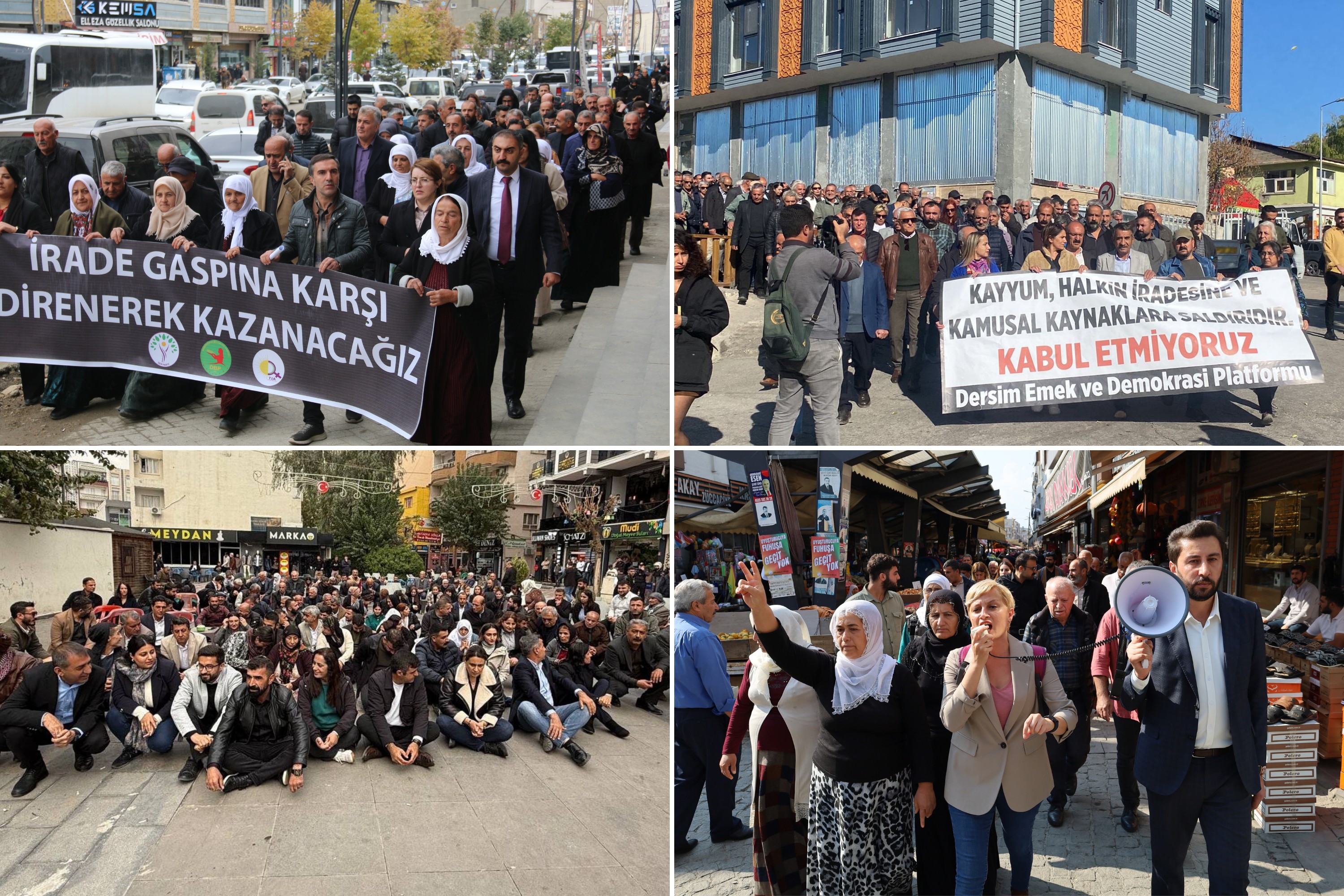 Kayyımlar birçok kentte protesto edildi: İrade gasbına izin vermeyeceğiz