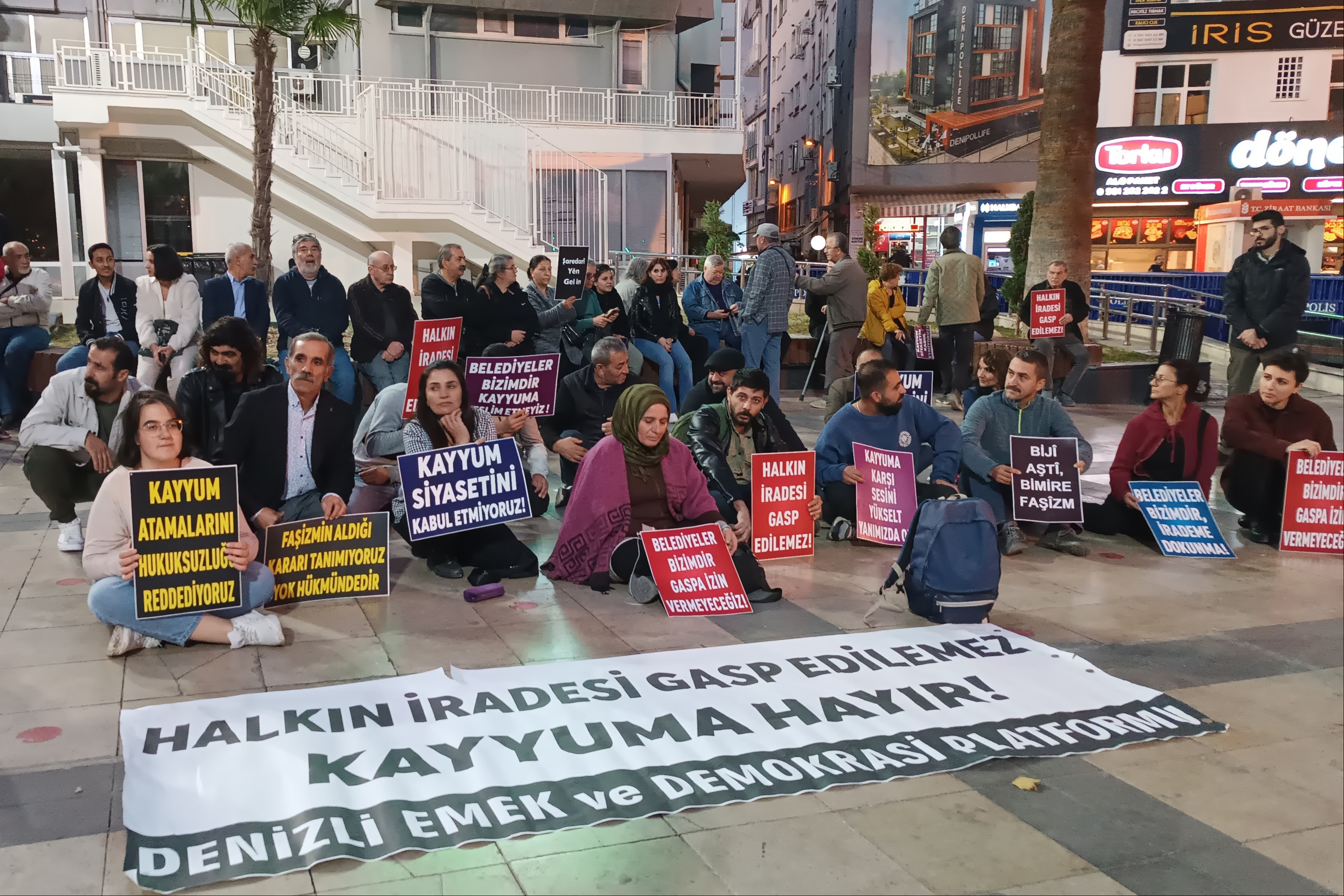 Denizli kayyım protesto