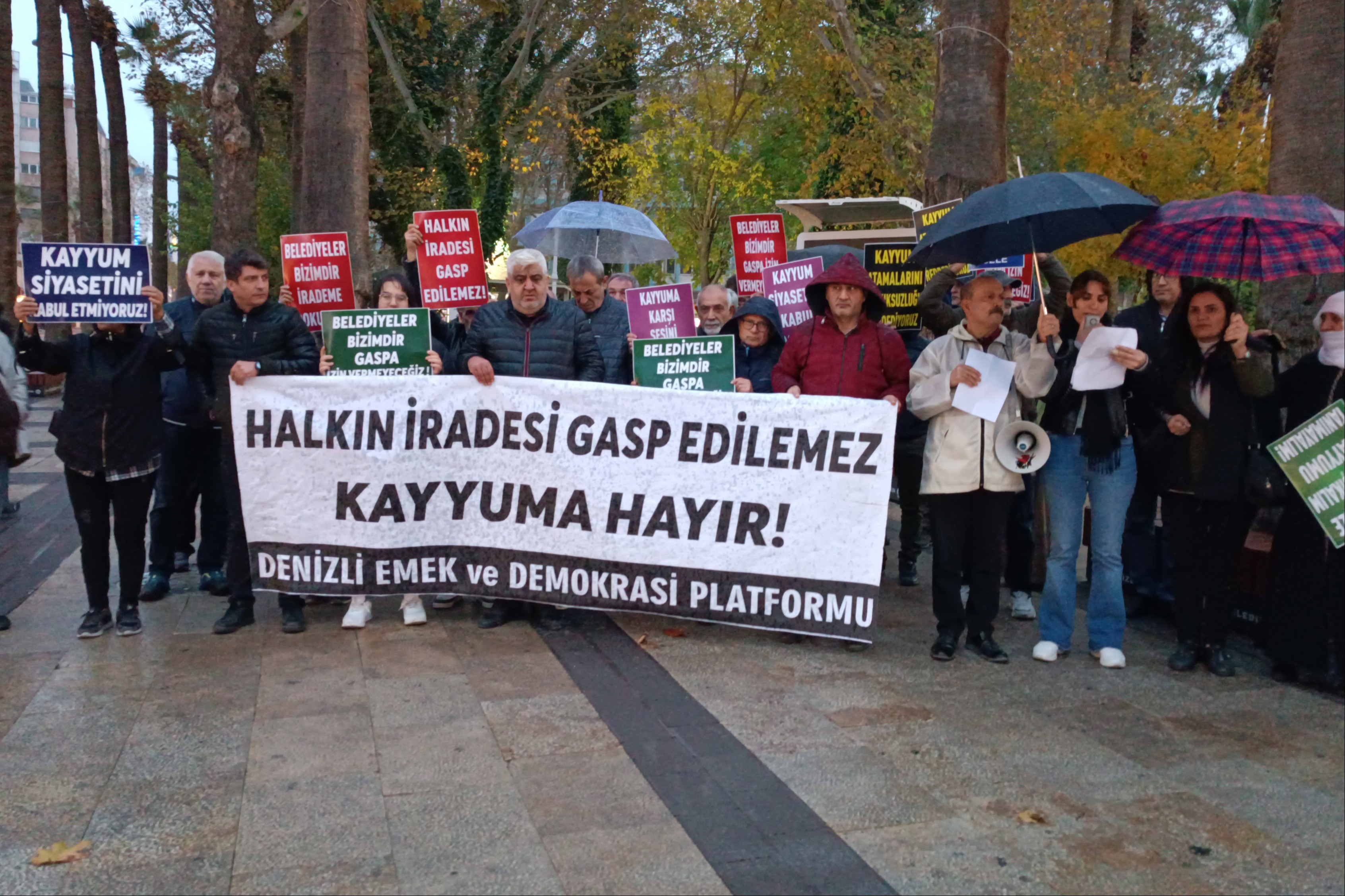 Denizli kayyım protesto