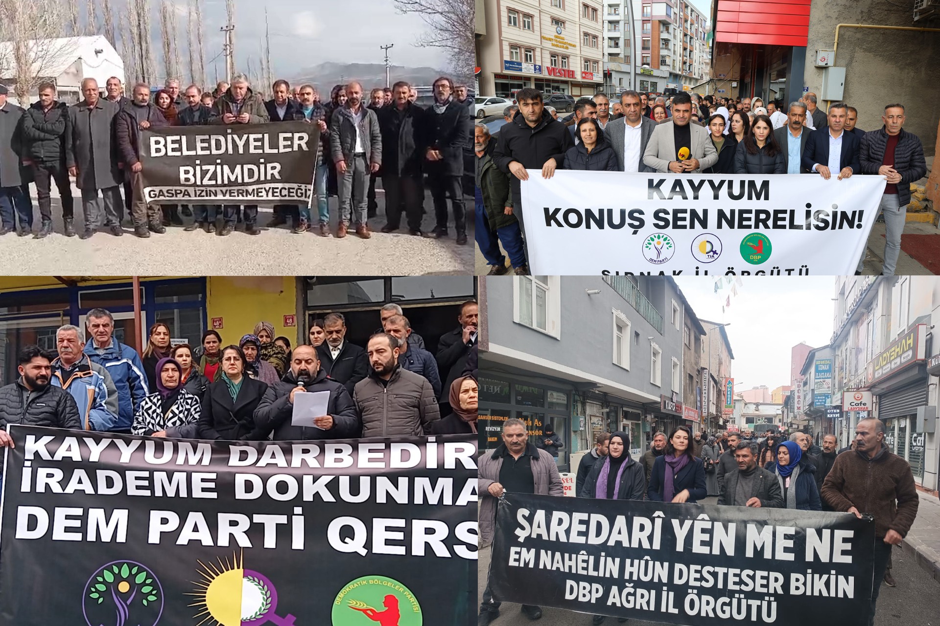 Birçok kentte kayyım protestosu: Halkın iradesinden korkuyorlar