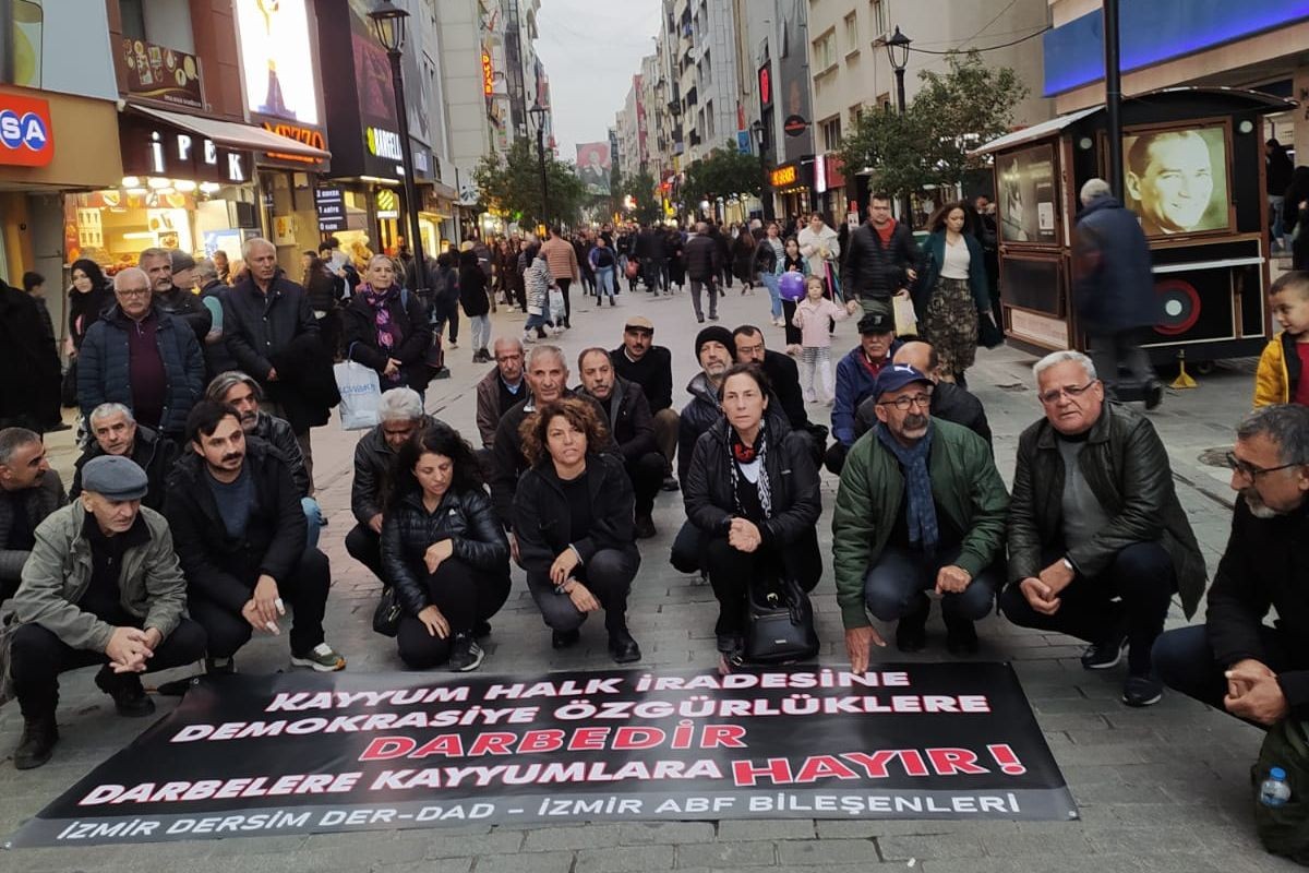 İzmir'de kayyım eylemi.