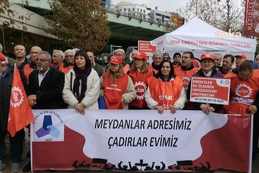 Emekliler çadır kurdu