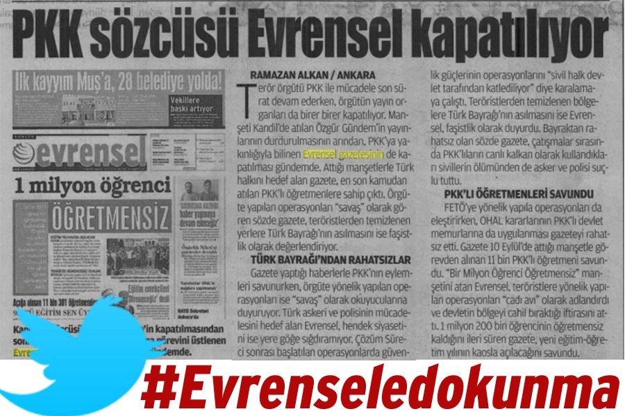 Provokasyona yanıt gecikmedi: #Evrenseledokunma