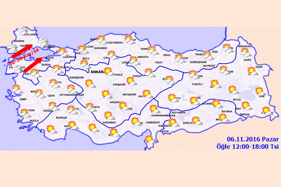 Sıcaklık kuzey ve batı kesimlerde artacak