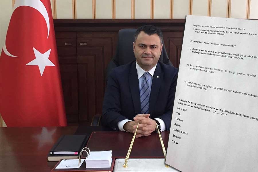 Torbalı’da memurlara ‘fişleme formu’