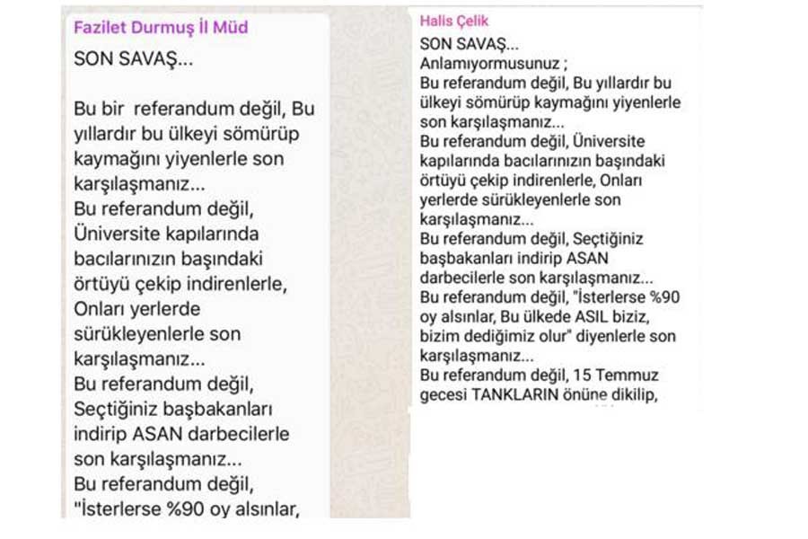 Milli Eğitim Müdürlerinden müdürlere evet propagandası