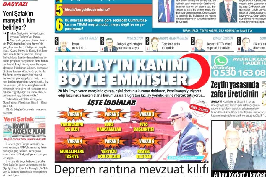 Aydınlık'tan Yeni Şafak'a: Manşetlerinizi kim belirliyor?